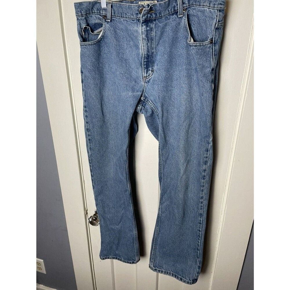 L.L. Bean Jeans Standard Fit Mens 38X30 Blue Denims Work Worn